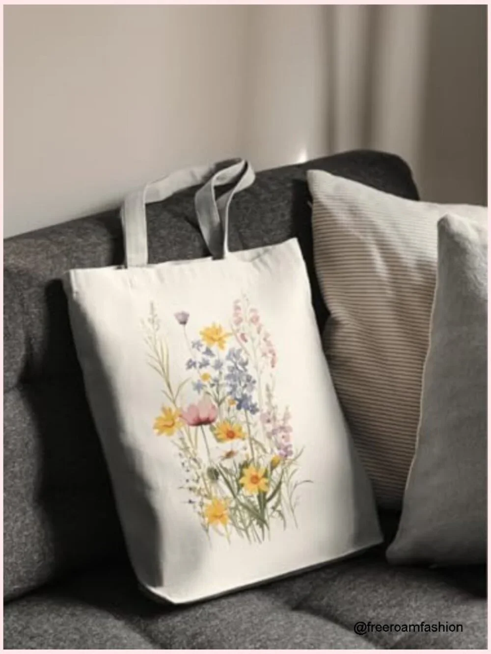 Canvas Tote Bag with Inner Pocket, Heavyweight 13.8x15.7, Reusable Grocery Bag